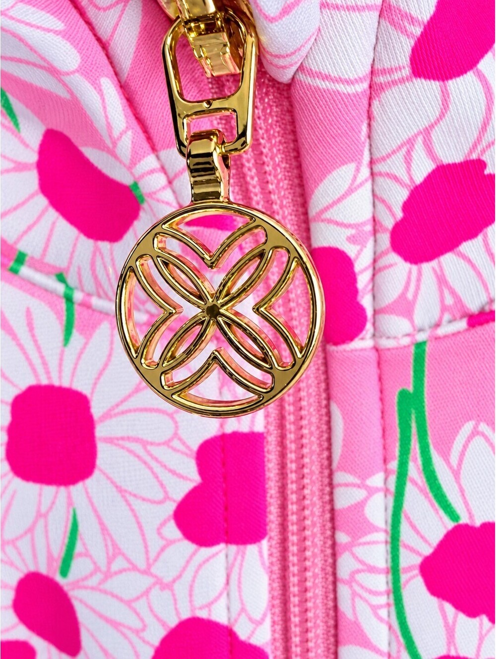 NWT Lilly Pulitzer Justine Half Zip UPF 50+ Pullover Conch Shell Pink Lil Sunny - Picture 3 of 5